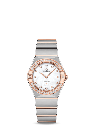 Omega Constellation Manhattan 28 Quartz Stainless Steel / Sedna Gold / MOP / Diamond